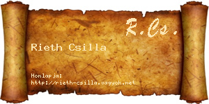 Rieth Csilla névjegykártya