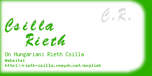 csilla rieth business card